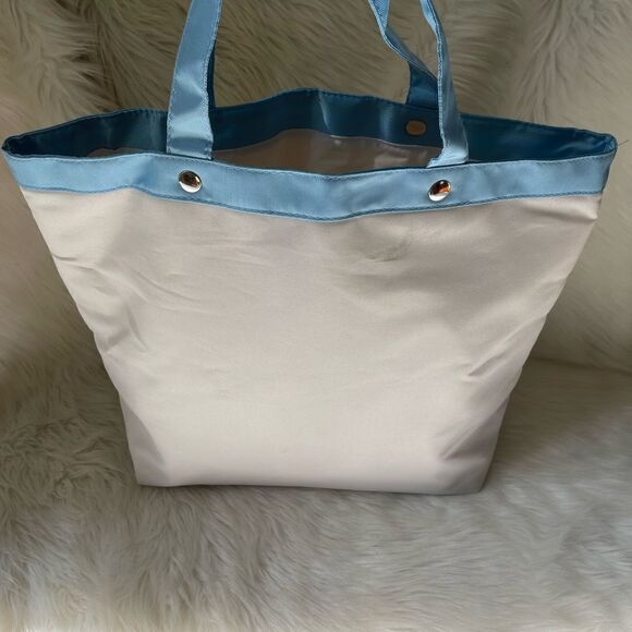Dolce &Gabbana light Blue large tote bag white and blue with silver prints - Picture 6 of 15